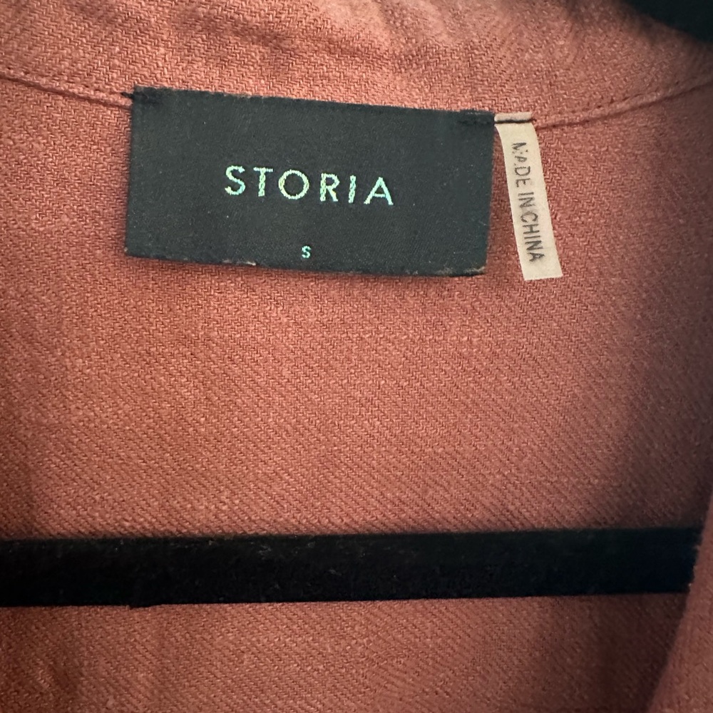 Button Up Woman's Top. Salmon/Burnt Rust Color. S… - image 3